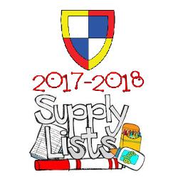 2017-2018 Supply Lists